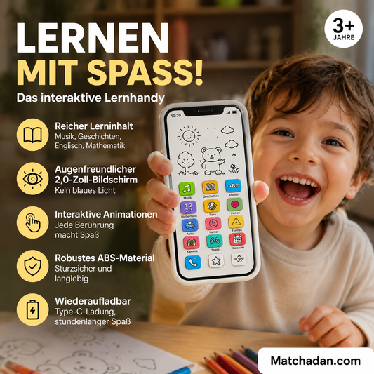 📱  Tanuló okostelefon gyerekeknek | Oktató jellegű, szemkímélő és ideális tanuláshoz ✨👶