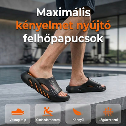 🔥 Csúszásmentes, vastag talpú, felhő alakú papucsok 🏖️🌊