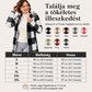 🍂 Klasszikus kockás minta, kényelmes, hosszított fazon | Női cipzáros, kapucnis dzseki