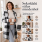 🍂 Klasszikus kockás minta, kényelmes, hosszított fazon | Női cipzáros, kapucnis dzseki