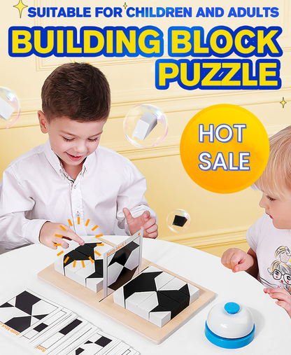 🎁🎅🧩 FEKETE-FEHÉR MONTESSORI PUZZLE | | Térbeli Logika Fejlesztő