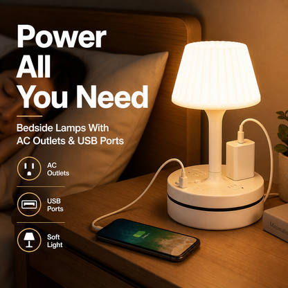 ⏰ 💡 Éjszakai fény USB-vel és aljzatokkal – Világítás és töltés egyben! 🔌