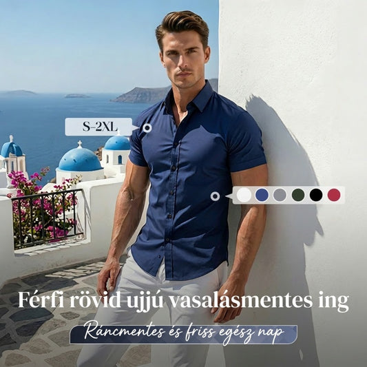 👔Férfi vasalásmentes ingek – vasalás nélkül, ráncmentesek és egész nap kényelmesek✨