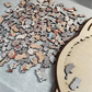 🎁 Szép karácsonyi ajándék🎅135 darabos Morandi színű macska alakú fa kirakós puzzle