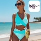 👙 S-3XL Színblokkos Bikini: Stílusos és Alakformáló Két Részes Fürdőruha 🌊
