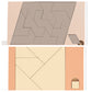 Fa tangram táblás puzzle játék Montessori alakzat puzzle válogató játék Színes tangram oktatási mintás játék gyerekeknek