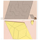 Fa tangram táblás puzzle játék Montessori alakzat puzzle válogató játék Színes tangram oktatási mintás játék gyerekeknek