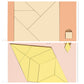 Fa tangram táblás puzzle játék Montessori alakzat puzzle válogató játék Színes tangram oktatási mintás játék gyerekeknek