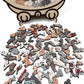 🎁 Szép karácsonyi ajándék🎅135 darabos Morandi színű macska alakú fa kirakós puzzle