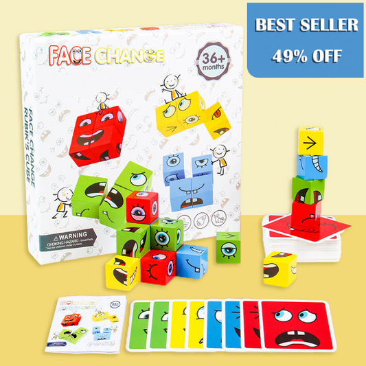5D Puzzle Oktatási Arcok Változó Családi Játék🧩