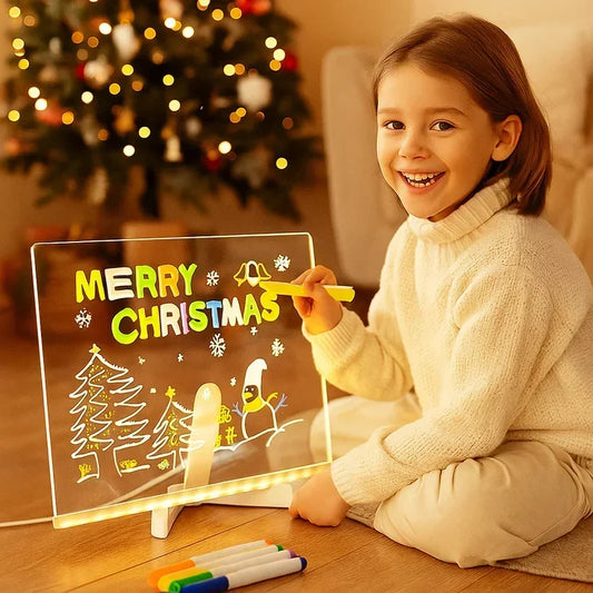 💥💥50% kedvezmény korlátozott ideig 💥💥🎨 LED-es jegyzettábla 🎁 Vásárolj 1-et, és 7 színes tollat kapsz ingyen