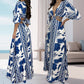 Sexy Bat Half-sleeve Cutout Maxi Dress