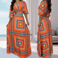Sexy Bat Half-sleeve Cutout Maxi Dress