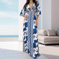 Sexy Bat Half-sleeve Cutout Maxi Dress