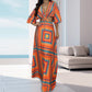 Sexy Bat Half-sleeve Cutout Maxi Dress
