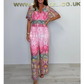 🌷Bohemian Print széles szárú Jumpsuit