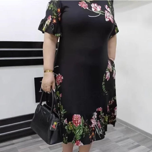 【S-4XL】💃Női alkalmi rövid fodros ujjú ruhák