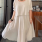 【S-5XL】👗Egyszínű hosszú szoknya szett