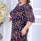 【S-4XL】👗Női színes pöttyös Polka Dot Midi ruha