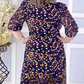 【S-4XL】👗Női színes pöttyös Polka Dot Midi ruha