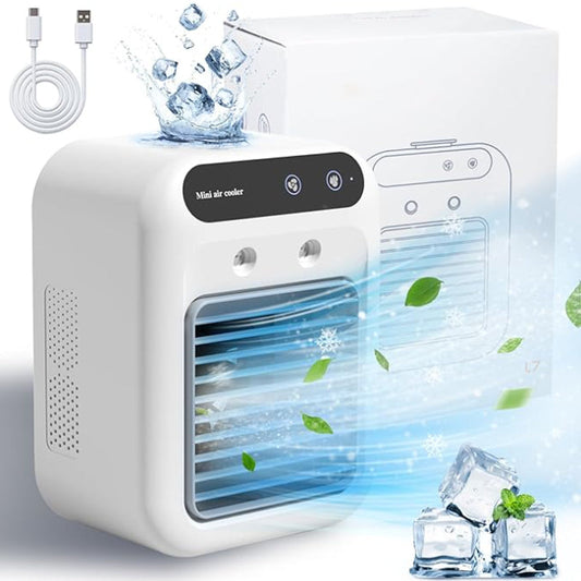 ❄️ ❄️ Mini hordozható légkondicionáló hűtő és párásító funkcióval