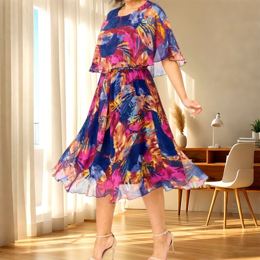 👗 Nőies elegáns virágmintás ruha 🌸 | A-vonalú szabás | Premium Cotton