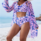 【S-2XL】🏖️👙Női 3 részes bikiniszett takarófelsővel