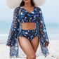 【S-2XL】🏖️👙Női 3 részes bikiniszett takarófelsővel