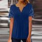 【S-2XL】👚Női csipke ujjú nyomtatott felső