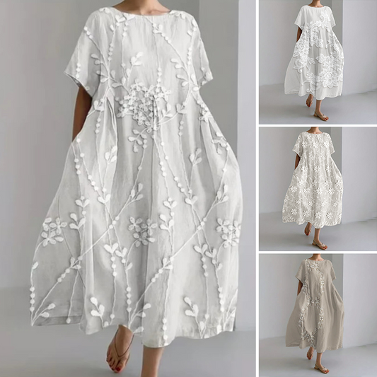 🌿[S-4XL]🍀 Női puha alkalmi laza laza midi ruhák 🍀