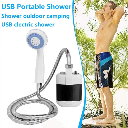 🚿 Kültéri hordozható zuhanyzó (USB-töltőcsatlakozóval) ✨