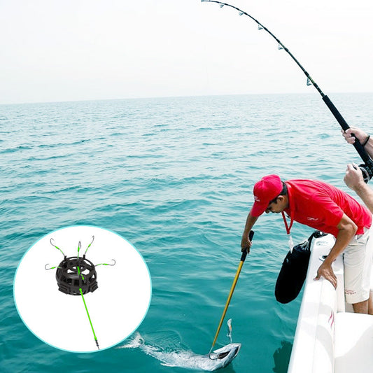 🎣Horgászhorog úszó kosárral a csali számára, 360°-os szöggel