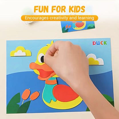 🧩🎨Gyerekek számára készült DIY 3D matricás kézműves foglalkozás🎁