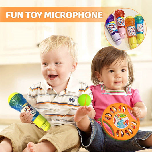 Szórakoztató játék mikrofon matricákkal gyerekeknek