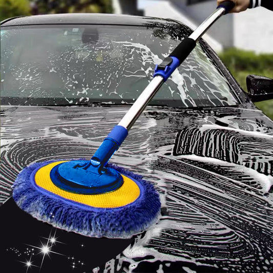 🚗💦🧽Tartós alumínium hosszú nyeles teleszkópos autómosó felmosó