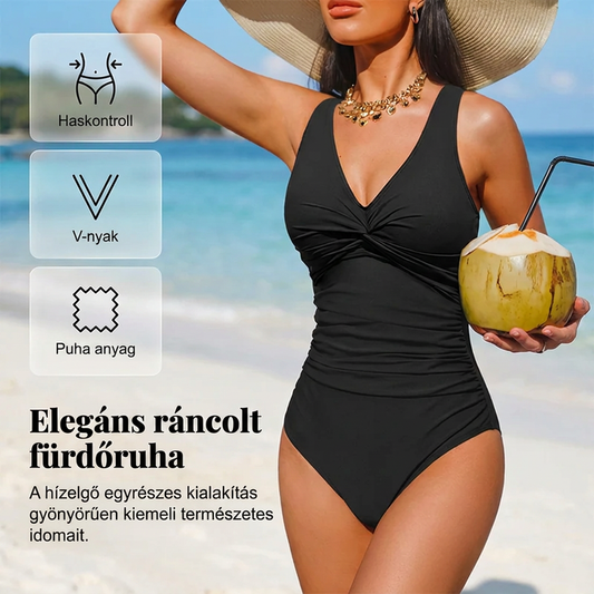 ☀️🏖️ Női, derékvonalat kiemelő egyrészes fürdőruha 🩱 Strandoláshoz kiemelt alakformálással 💕