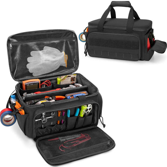 🔥👨‍🔧 14 hüvelykes, strapabíró szerszámtáska – Ipari minőségű vászon anyagból, gyorsan hozzáférhető panellel 🛠️👜