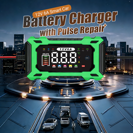 ⏰🔋 12 V-os, 6 A-es intelligens autóakkumulátor-töltő 🚗⚡