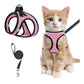 Fényvisszaverő hálós hám és póráz szett macskáknak és kistestű kutyáknak