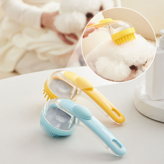 🧼Hosszú nyelű állatfürdető kefe samponadagolóval