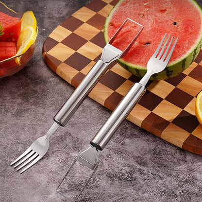 🍉 Egyet vásárol, hármat kap – ✨ 2 az 1-ben gyümölcsvágó-villás – így a gyümölcsök darabolása gyorsabb és könnyebb! 🍓