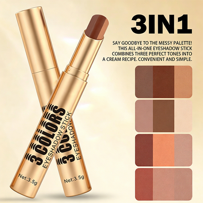 💄 🌈 3 az 1-ben színátmenetes szemhéjfesték stift – Ívelt hegyű, tartós, vízálló és egyetlen mozdulattal eloszlatható ✨