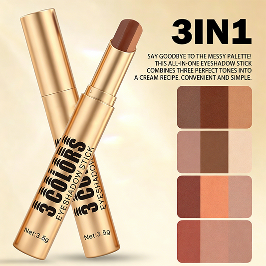 💄 🌈 3 az 1-ben színátmenetes szemhéjfesték stift – Ívelt hegyű, tartós, vízálló és egyetlen mozdulattal eloszlatható ✨