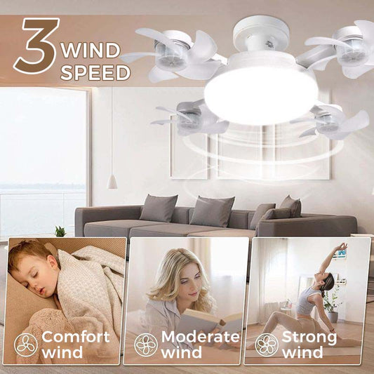 🌀 50% kedvezmény💥Mennyezeti ventilátor LED lámpával és távirányítóval