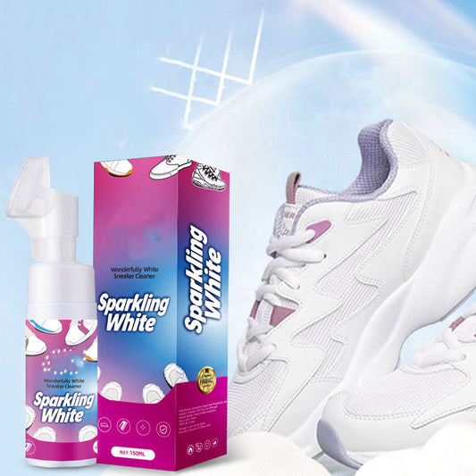 👟🧽 Kényelmes víznélküli cipőtisztító – Habos formula és beépített kefe✨