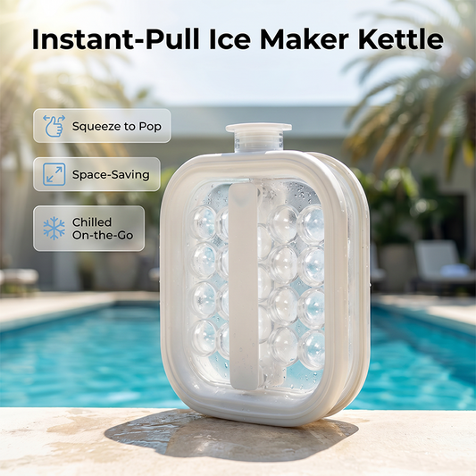 🥳  Formă portabilă din silicon pentru realizarea cuburilor de gheață sferice 🧊✨