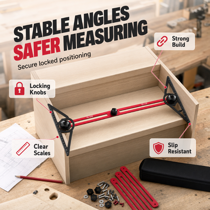 📏⚙️ Többfunkciós famegmunkáló jelölő szerszámkészlet – Pontos, strapabíró és hordozható🛠️