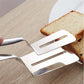 🍳✨Rozsdamentes acél konyhai főzőcsipeszek – 2 az 1-ben spatulafogók ételek forgatásához, grillezéséhez és tálalásához