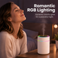 💧  Mini USB párásító RGB fénnyel – Nincs zaj, teljes atmoszféra! 🌈 Bárhol használható, automatikusan bekapcsol, nano-finom ⚡