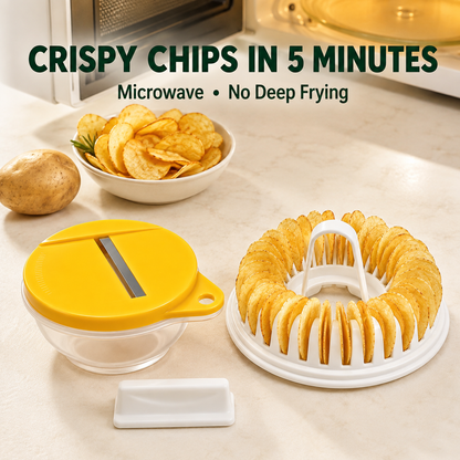 🥔🍟 Mikrohullámú sütőbe való házi burgonyaszirom-készítő gép – olajmentes, ropogós és egészséges – tökéletes házi rágcsálnivalókhoz 🥗✨